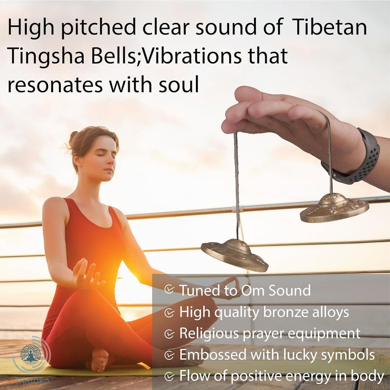 TIPITAKA Tibetan Tingsha Cymbal Bells with case | Handcrafted in Nepal Sound Healing Meditation bells 6.5 cm for Sound Healing and Mindfulness. Sound Healing Instrument for Yoga and Meditation - Image 5